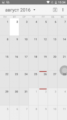 Календарь Doogee T6 Pro